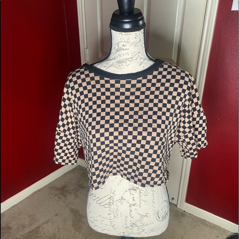 Forever 21 Checker Crop Top